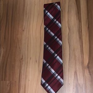Axcess brand red/black plaid tie